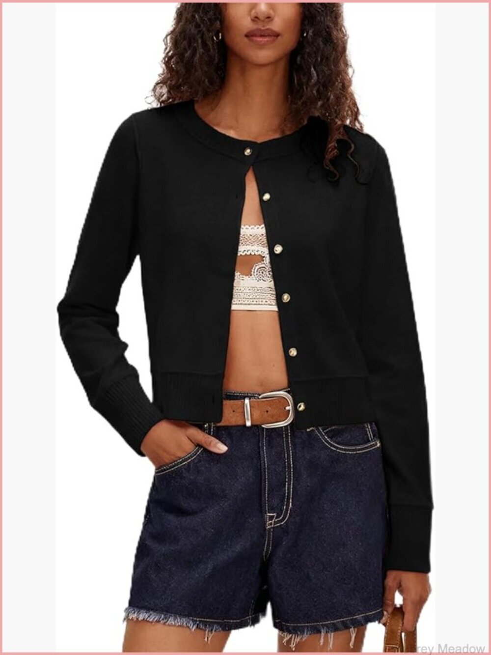 Lightweight Ribbed Knit Cardigan Open Front Button Down Sweater